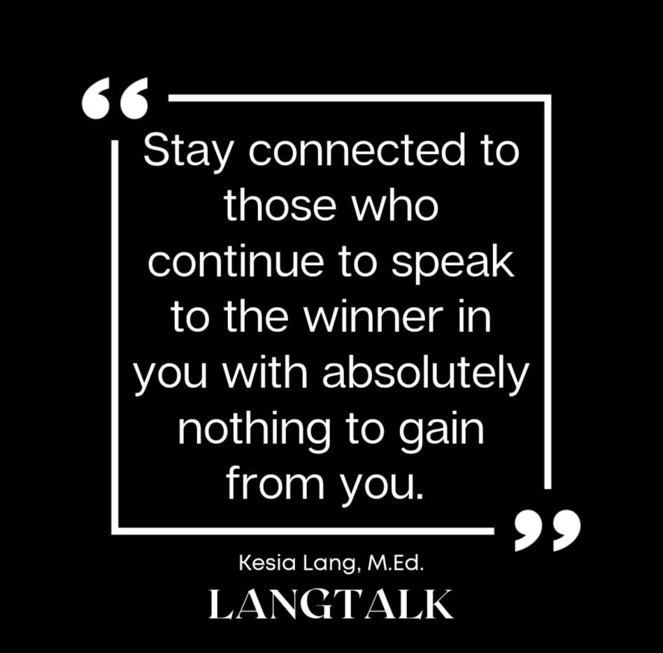 They genuinely want to see you win, because you deserve to win...#LangTalk