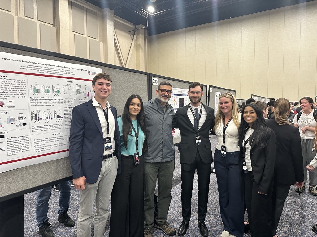 karumbaiahlab's tweet photo. K-Lab undergraduates putting up a stellar show at the 2025 UGA CURO symposium.

Their effort and dedication go a long way, helping us accomplish lab research.

#UGACURO #TraumaticBrainInjury #Glioblastoma https://t.co/7UUU4LVyXB