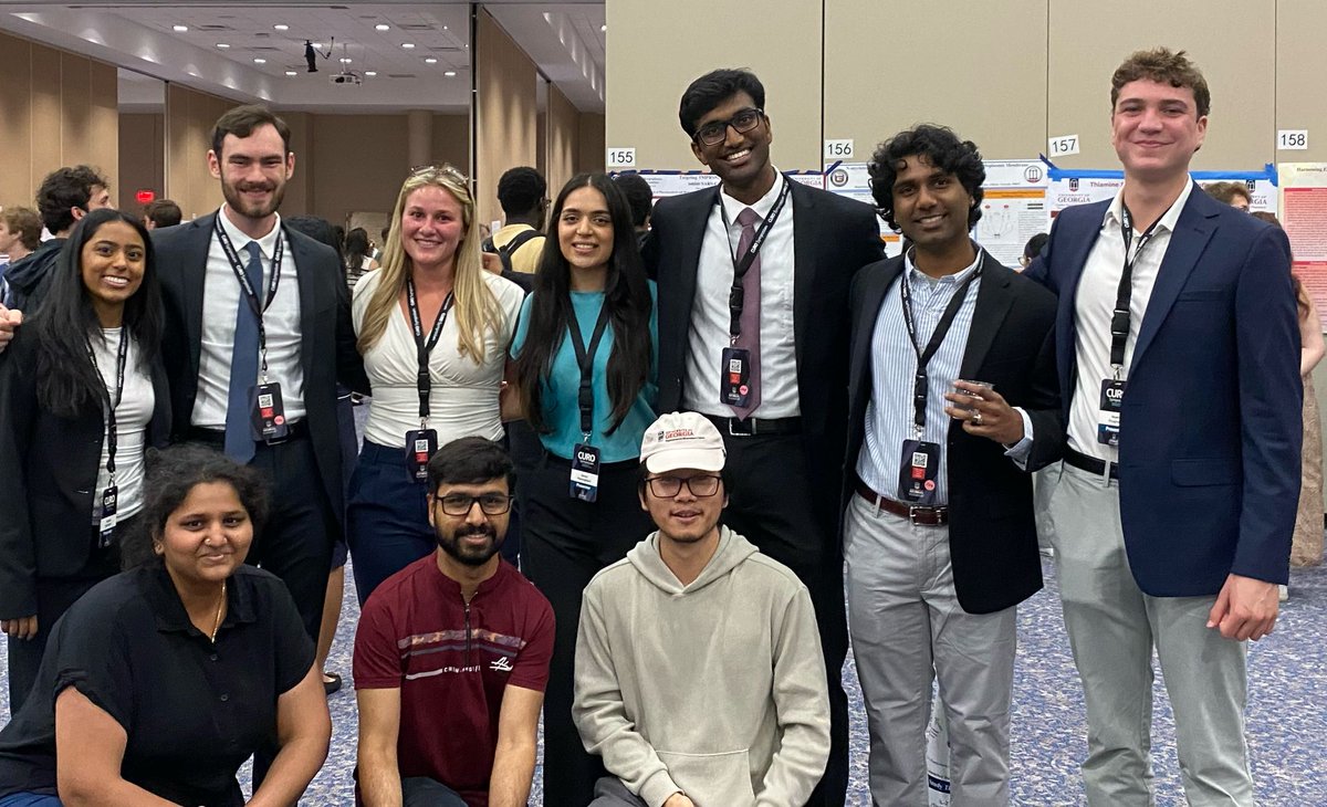karumbaiahlab's tweet photo. K-Lab undergraduates putting up a stellar show at the 2025 UGA CURO symposium.

Their effort and dedication go a long way, helping us accomplish lab research.

#UGACURO #TraumaticBrainInjury #Glioblastoma https://t.co/7UUU4LVyXB
