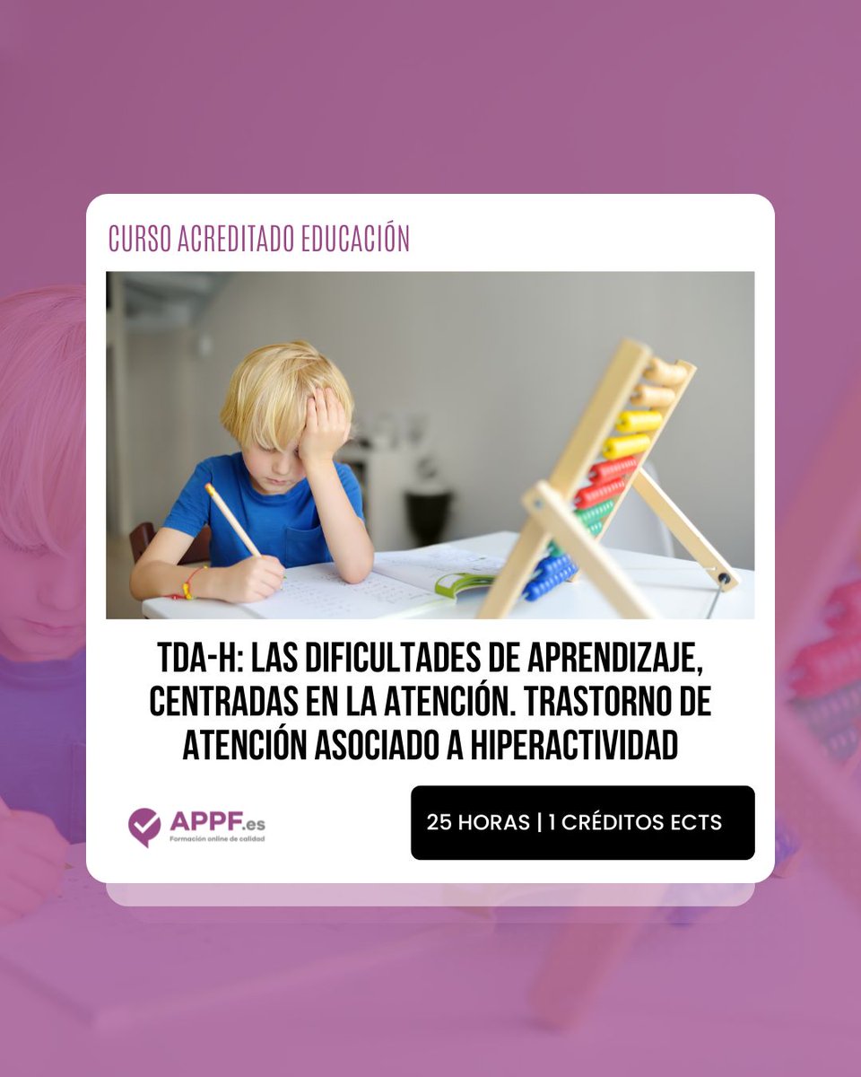 ¿Te quedas esta Semana Santa en casa? Suma puntos con el curso de TDAH centrado en la atención.
📌 25h | 1 ECTS | 100% online
📚 Homologado por la UCAV
Aprovecha el descanso y avanza en tu oposición 👉 appf.edu.es
#APPF #TDAH #Oposiciones