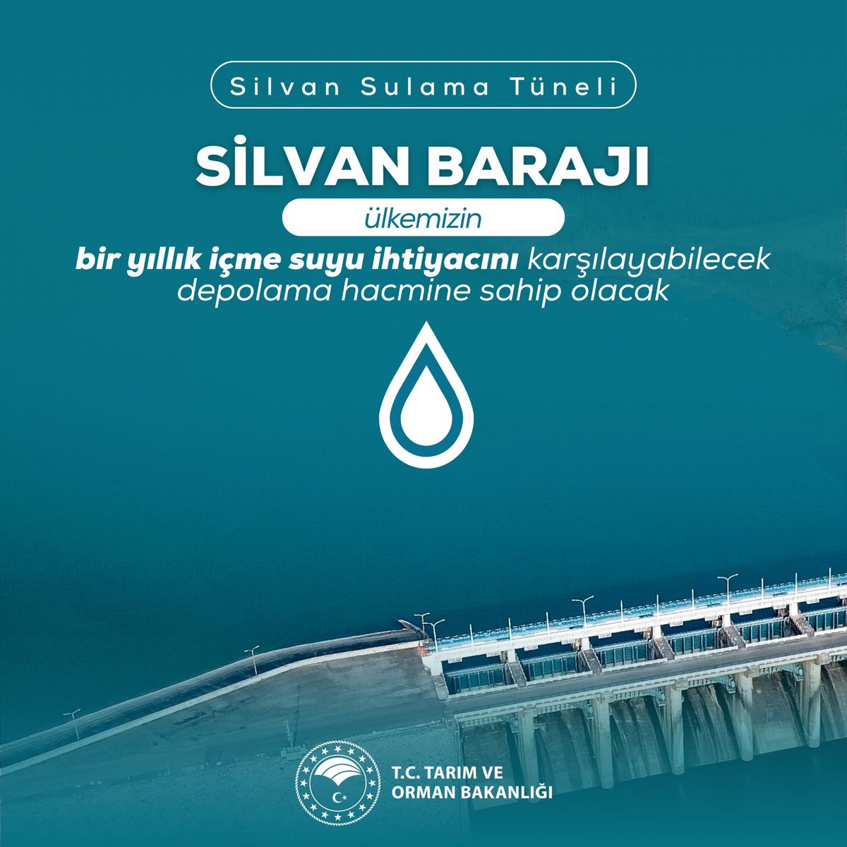 💧 Türkiye’nin en büyük ikinci sulama barajı olma konumuna sahip Silvan Barajı, depolama hacmi ile ülkemizin 1 yıllık içme suyu ihtiyacını rahatlıkla karşılayabilir. 

Silvan Sulama Tüneli