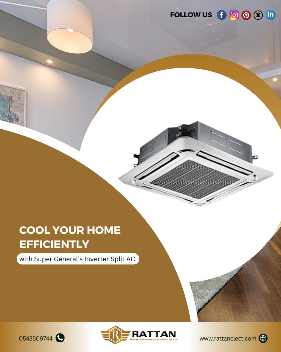 RATTAN2381974's tweet image. Stay cool with Super General’s Inverter Split AC! 
Energy-efficient &amp;amp; designed for comfort. 
#ACCooling #EnergyEfficientAC #HomeComfort #SmartAC #SplitAC #HomeCooling