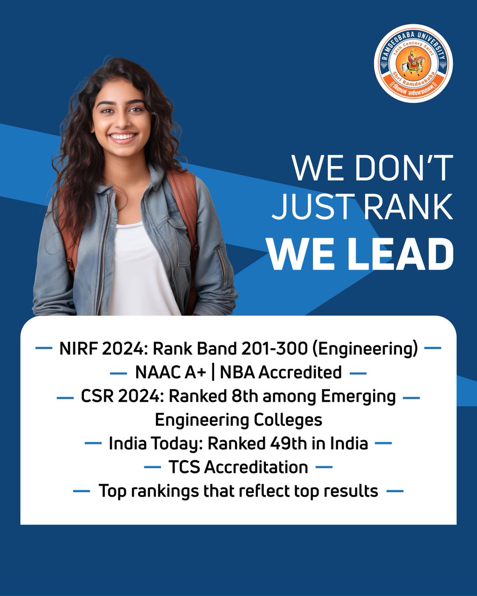 RBU isn’t just about ranks—it’s about results that lead the way! With top accreditations and consistent national recognition, we’re shaping the future of engineering education. Join a university where excellence is a tradition.