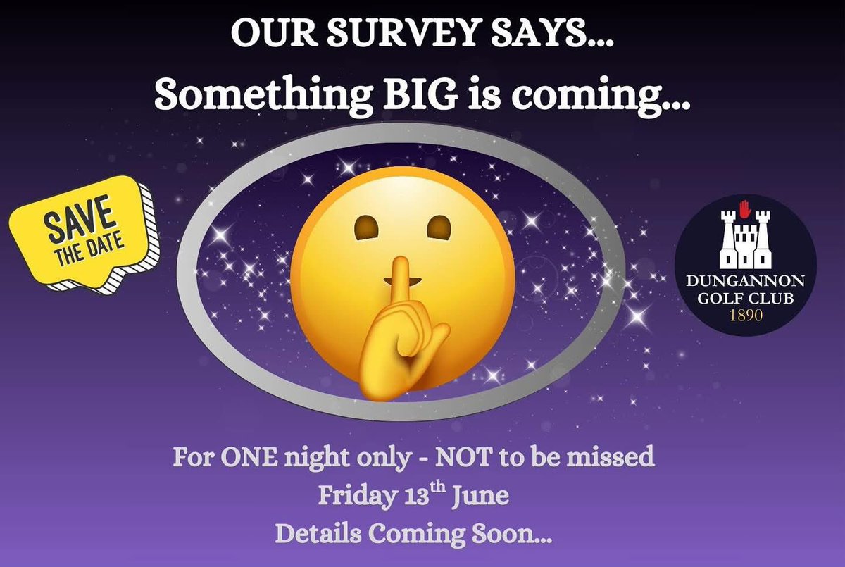 Something BIG is Coming! 🎉
We asked 100 people to name their idea of an amazing community night out.... Our Survey said, YES please!! 😀
Save the Date: Craic, Community, Competition.... CHAMPIONS!
More details coming soon...