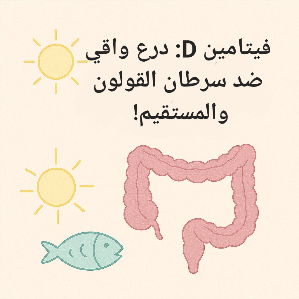 يلعب #فيتامين_D دورًا حيويًا في تعزيز المناعة والوقاية من #سرطان_القولون عبر تنشيط الخلايا التائية وكبح الالتهابات المسببة للسرطان.  
❌ نقصه يزيد الخطر!  
✅ مستويات كافية + تغذية صحية = وقاية أفضل.  
doi.org/10.15430/JCP.2…