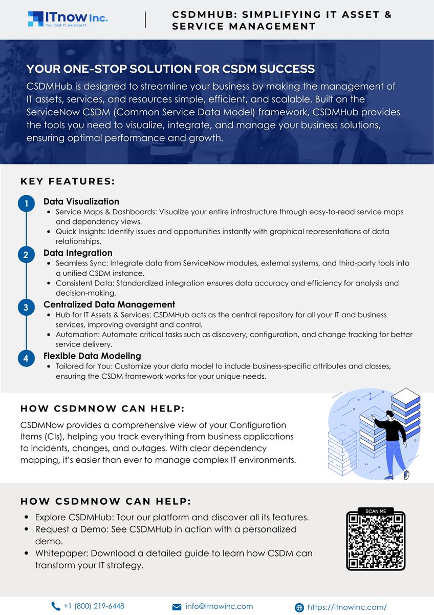 itnowinc's tweet photo. Unlock full visibility into your IT landscape with CSDMHub 🌐
✅ Visualize services
✅ Centralize data
✅ Automate tasks
✅ Customize models
One platform. Total control.
🔗 Request a demo today!
#CSDM #ServiceNow #ITOps #DataViz #Automation #ITSM https://t.co/YcybQjU39G
