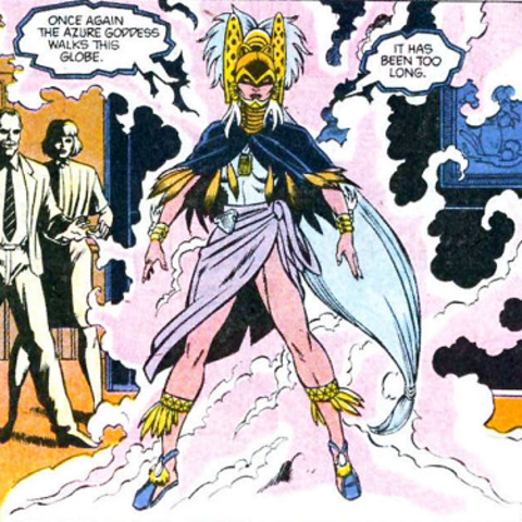 DCComicsObscure's tweet photo. Azure: A homeless girl who stole a pin that turned out to be imbued with the power of the Aztec god Huitzilopochtli https://t.co/x0RRIz6ZHo