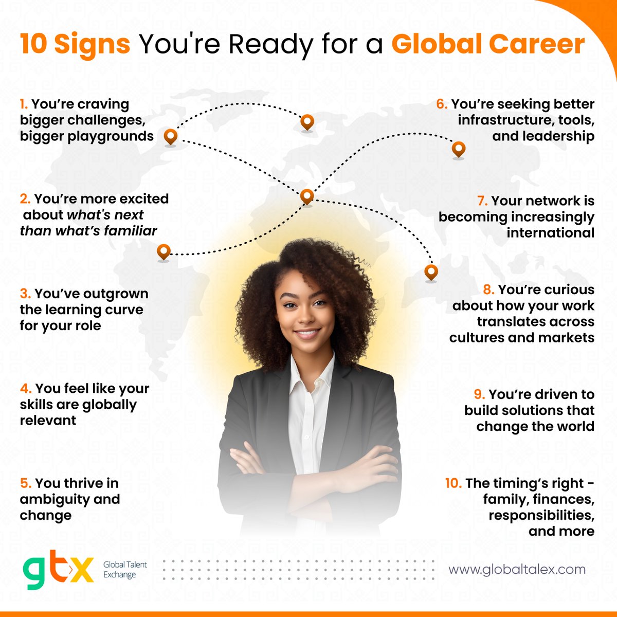 Global Talent Exchange is built exactly for this moment. #GoGlobalWithGTX

Curated opportunities, personal support, and everything you need to make your global move smooth, smart, and on your terms.

Let’s make it count. 🌍

#WorkAbroad #GlobalOpportunities #GlobalTalent