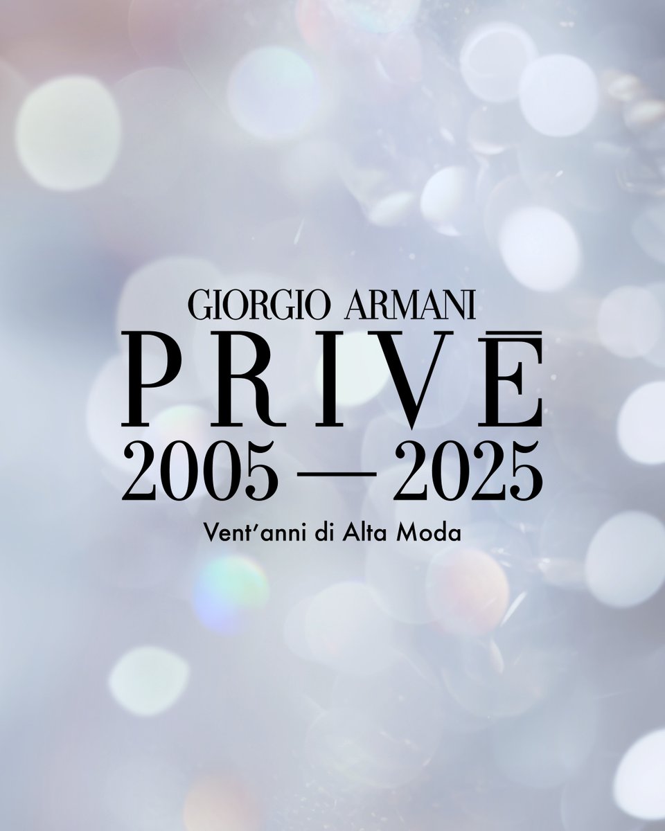 GIORGIO ARMANI PRIVÉ 2005–2025. ⁣
Vent’anni di Alta Moda. ⁣
⁣
For the first time in Milan, Armani/Silos opens its doors to the world of Haute Couture, showcasing a selection of iconic garments. Personally curated by Giorgio Armani, the exhibition will be open to the public