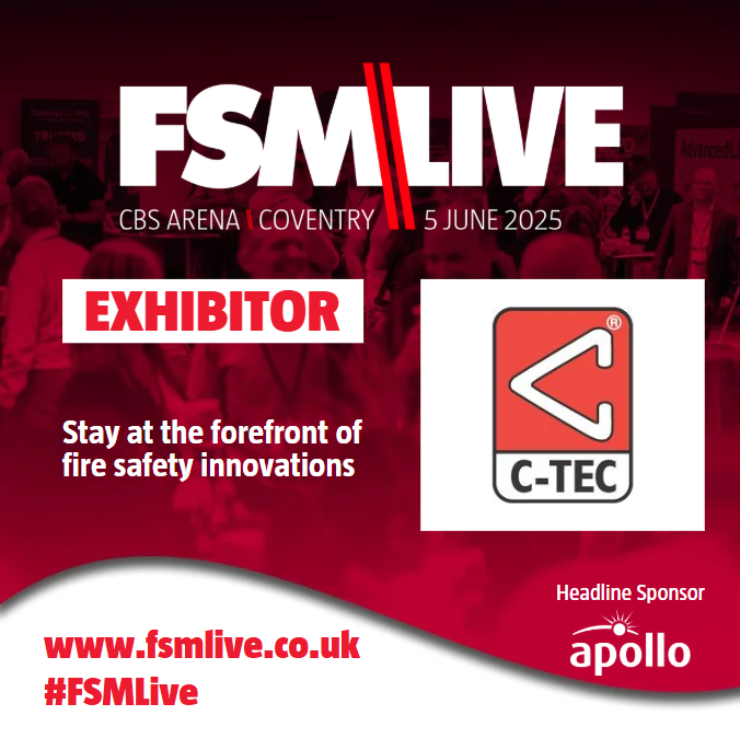 FSMatters_Mag's tweet photo. 🚨 Exciting News! 🚨
Join C-TEC at Fire Safety Matters Live on June 5 at Coventry Building Society Arena! 🏢 Network with 500+ delegates and enjoy CPD-accredited seminars. Register for FREE! 👉 https://t.co/BLmX0ZMhJR
#FSMLive #FireSafety https://t.co/e0NyFE94BL