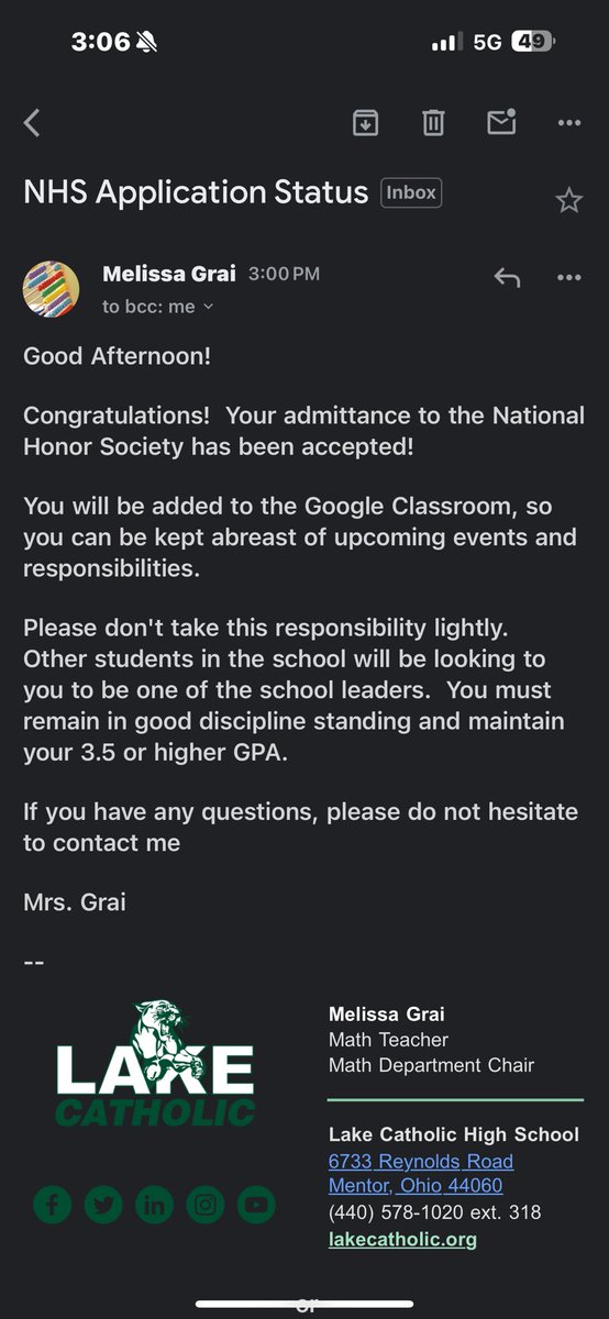 I’m proud to announce i’ve been accepted into NHS, thank you so much for this opportunity.
#StudentAthlete