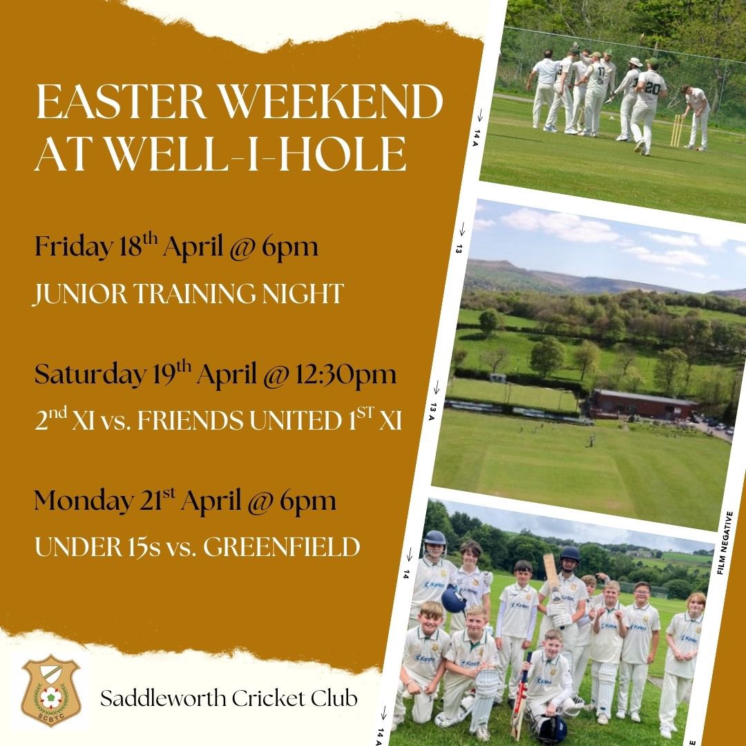 Cricket at Well-i-Hole this Easter weekend!
Scenic views, great cricket, cold drinks &amp; delicious pies!
Join us at Well-i-Hole for a brilliant few days at the cricket club.