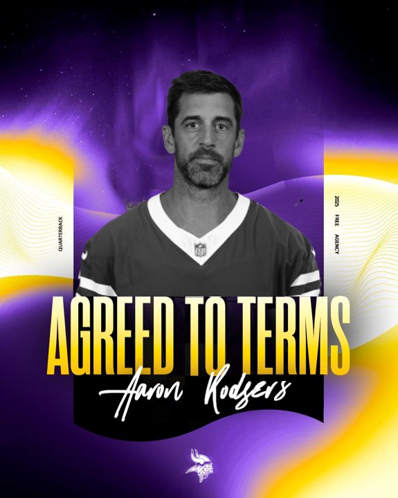 Finally on the right side 😌

The Vikings have agreed to terms with <a href="/AaronRodgers12/">Aaron Rodgers</a>!

📰: mnvkn.gs/3FnvI7N