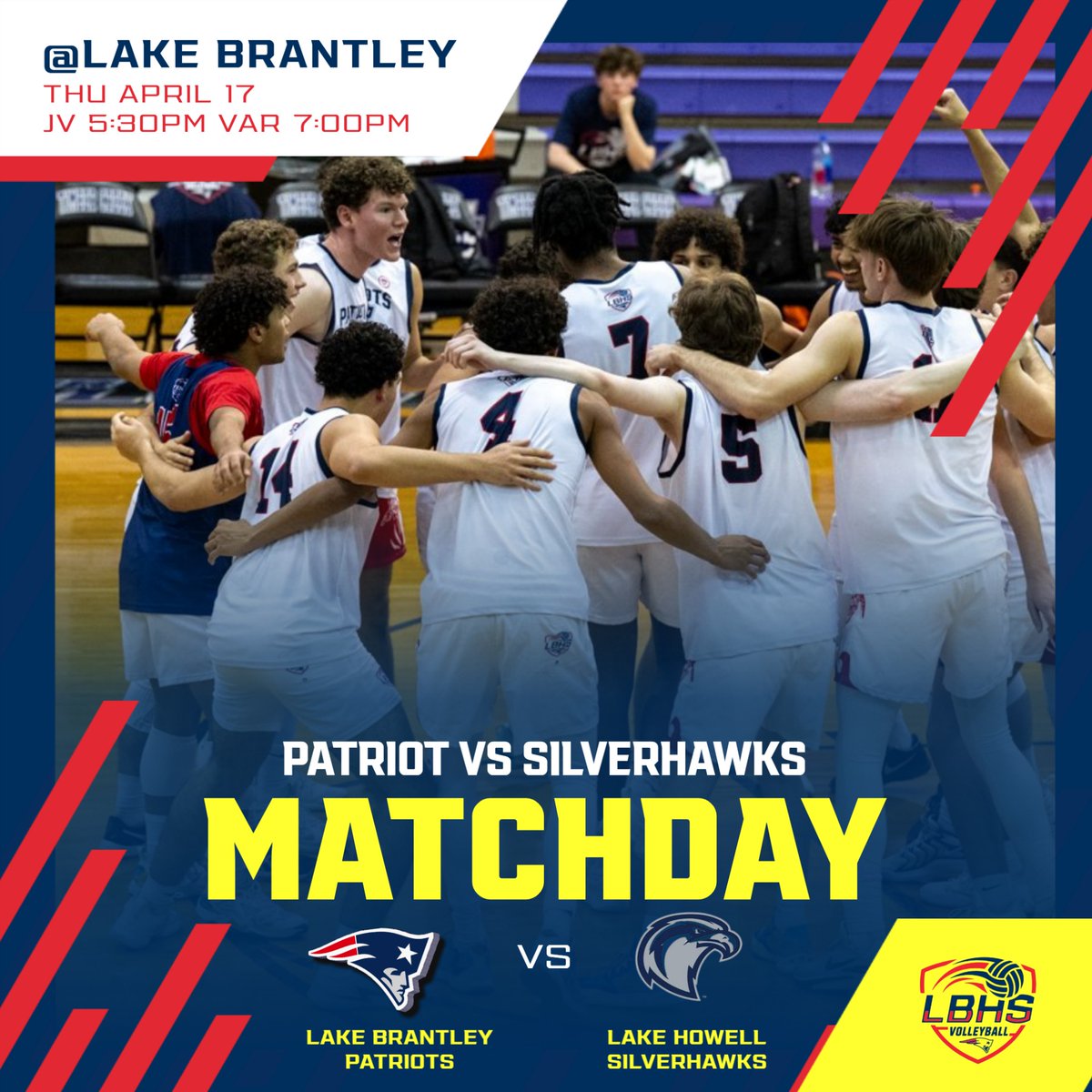 BrantleyVolleyball (@brantleyvolley) on Twitter photo 🏆 The match of the year is here! Join us for Lake Howell vs Lake Brantley! 🏀 Junior Varsity starts at 5:30 PM, Varsity at 7:00 PM. Who are you cheering for? 🙌 # #LakeBrantley #GameDay #respect @lbhsathletics <a href="/VolleyPros/">Negron VolleyPros</a> <a href="/LakeBrantleyAD/">Eric Entrekin</a> 🏆 The match of the year is here! Join us for Lake Howell vs Lake Brantley! 🏀 Junior Varsity starts at 5:30 PM, Varsity at 7:00 PM. Who are you cheering for? 🙌 # #LakeBrantley #GameDay #respect @lbhsathletics <a href="/VolleyPros/">Negron VolleyPros</a> <a href="/LakeBrantleyAD/">Eric Entrekin</a>