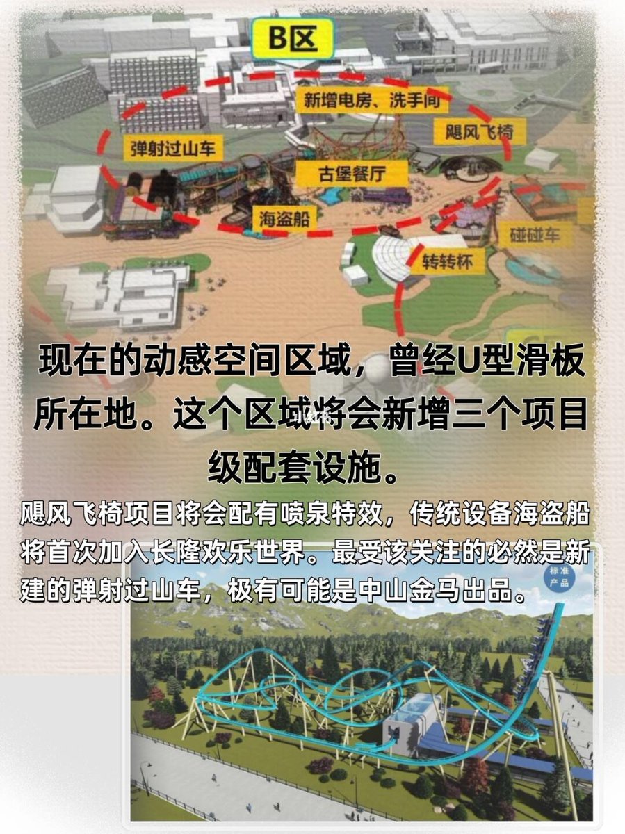 VHCoasters's tweet image. It appears Chimelong Paradise will add 2 new coasters, a decent looking Jinma Swing Launch Coaster and a Jinma Power Splash with beyond vertical spikes.

Unfortunately this expansion seems like it will also see the removal of the B&amp;amp;M dive coaster that opened in 2008.