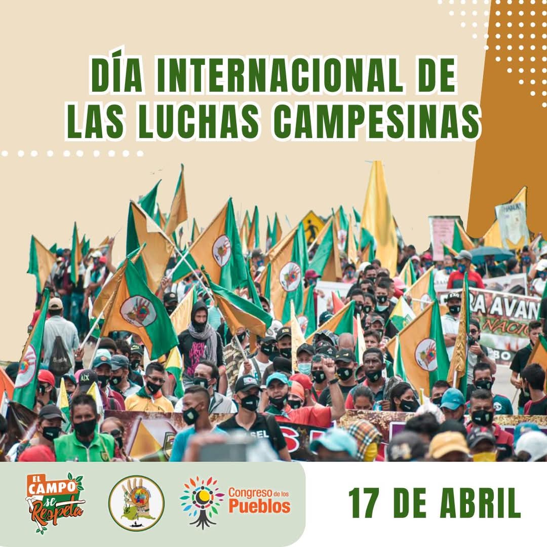 📅 Cada 17 de abril se conmemora el Día Internacional de las Luchas Campesinas. La fecha recuerda la masacre ocurrida en 1996, en la que fueron asesinados de 21 campesinos en el Eldorado do Carajás, pertenecientes al Movimiento de los Trabajadores Sin Tierra de Brasil, a manos de