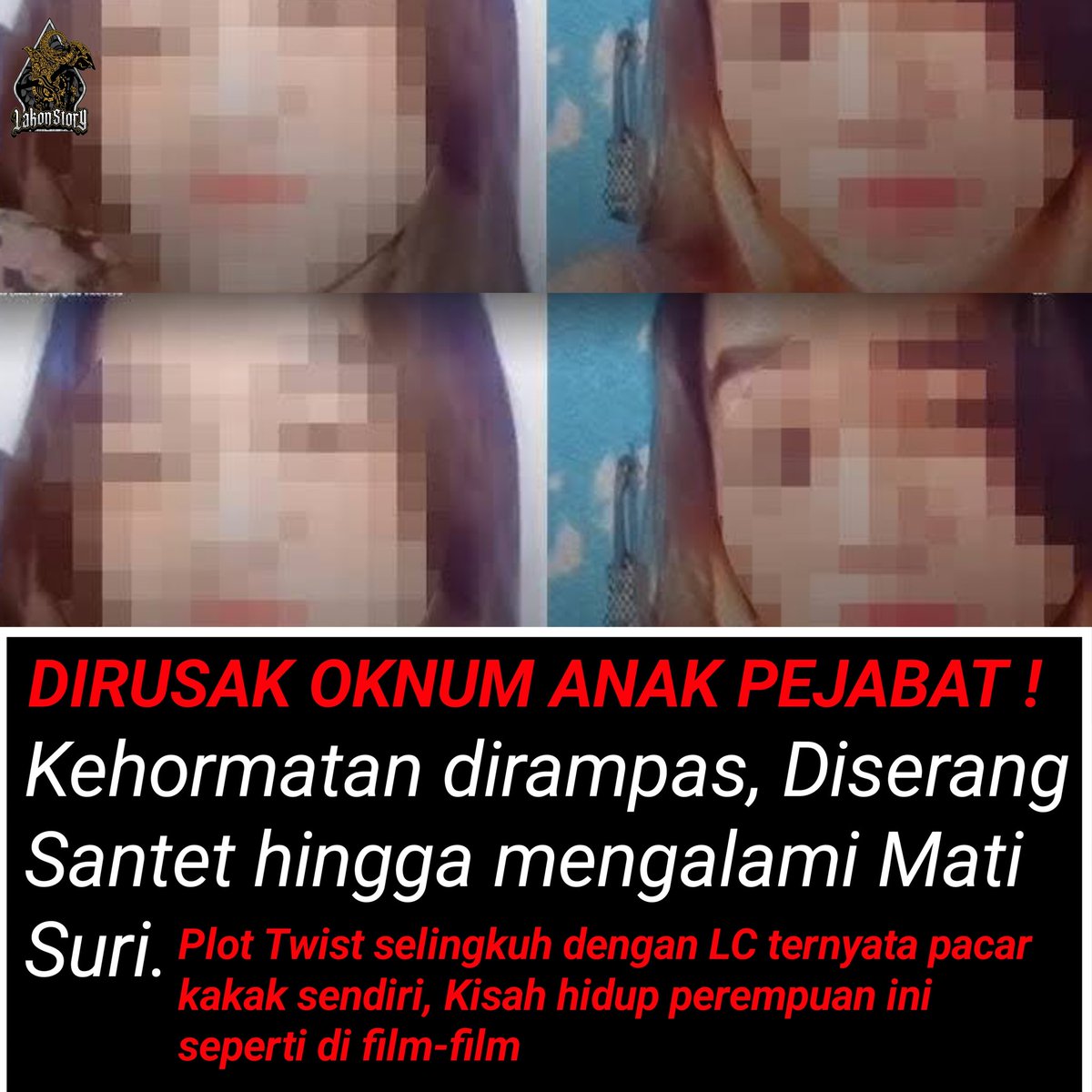 Lakonstory's tweet photo. Kisah Nyata !

Perempuan ini mengalami mati suri, dikirimi santet mengerikan dan dirusak oknum anak pejabat negeri. Smpai ada bukti video brhubungn intim 😱

A Thread.

#malamjumat https://t.co/E7Qo1cZTfr