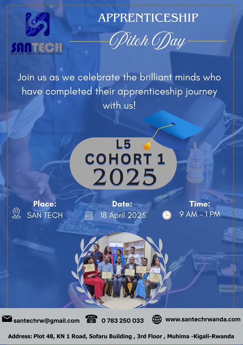 SANTECHLTD3's tweet photo. ✨ APRENTICESHIP PITCH DAY 2025 , Join us this Thursday, 18th April 2025at SAN TECH as they showcase their incredible projects, ideas, and growth. Contact: 0783 250 033 #SANTECH #PitchDay https://t.co/CXSWEpHSdy