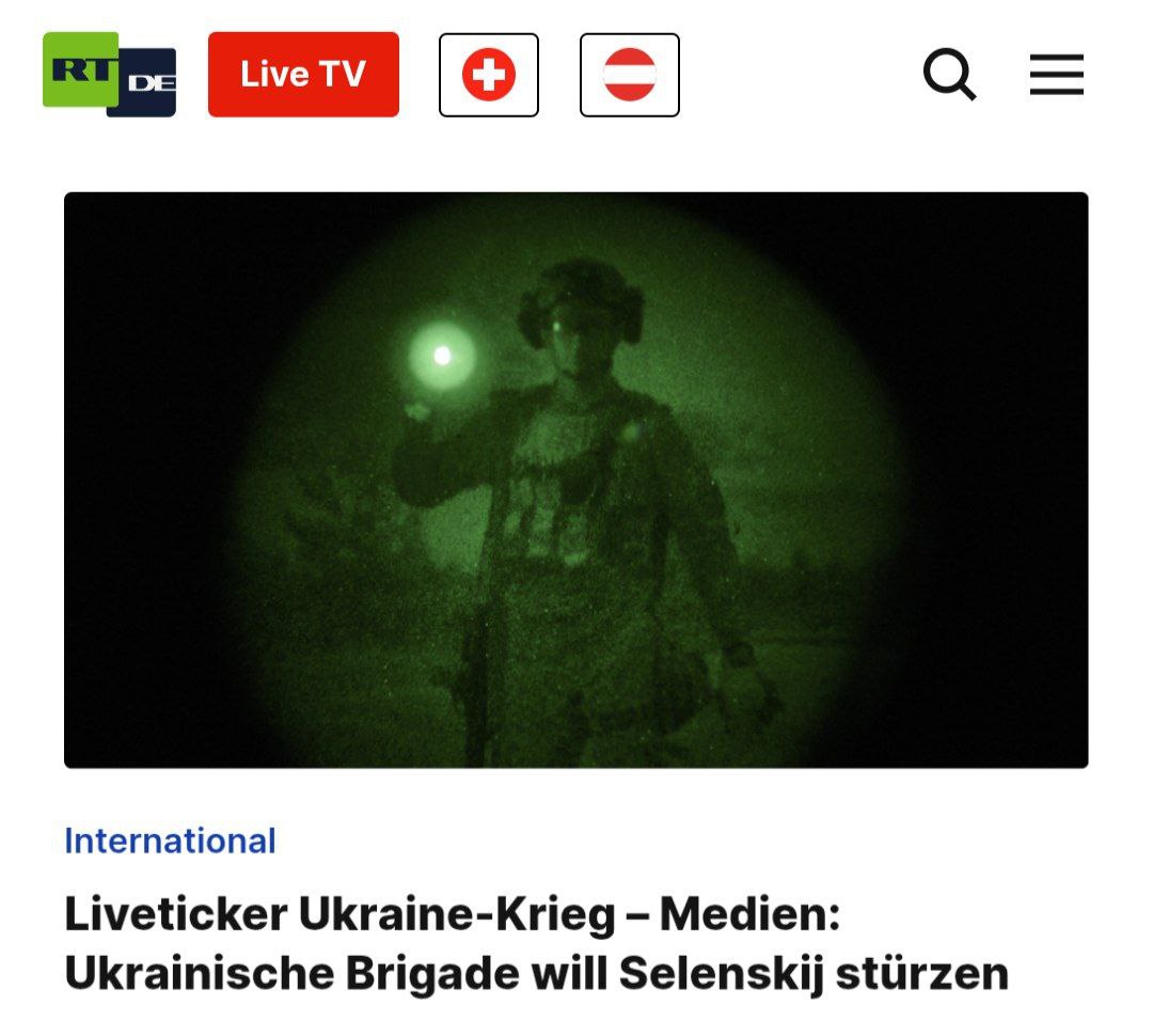 ozzy1871ozzy's tweet photo. 🇺🇦

Soldaten der 95. Separaten Luftlandebrigade der ukrainischen Streitkräfte seien bereit, einen Marsch auf Kiew anzuführen, um Wladimir Selenskij und sein Gefolge zu stürzen, berichtet die Nachrichtenagentur RIA Nowosti.

https://t.co/rP9XeWNahz https://t.co/ODWGNberEd