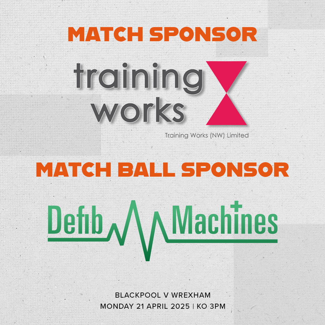Thanks to today's match and ball sponsors against
<a href="/Wrexham_AFC/">Wrexham AFC</a>, <a href="/TrainingWorksNW/">Training Works (NW)</a> and <a href="/DefibMachines/">DefibMachines</a>. 

🍊 #UTMP
