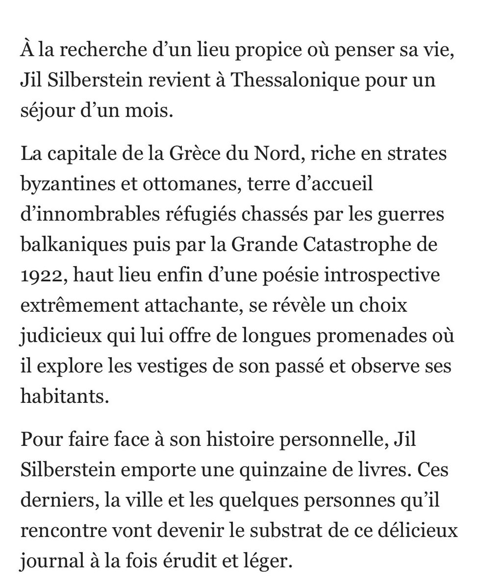Jil Silberstein - Thessalonique

Dans le flux des vivants et des morts

À paraître en mai chez La Baconnière
