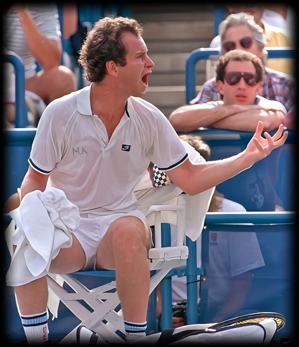 aniltalwar2's tweet image. Where have all the bad boys of tennis gone 🤔
After a disputed point, John McEnroe said to the referee:
"If I call you an idiot, do I get fined?"
"Yes."
"And what if I don't say it, but I really mean it?"
"In that case, no."
"Then you should know that I really mean it."
#Nastase