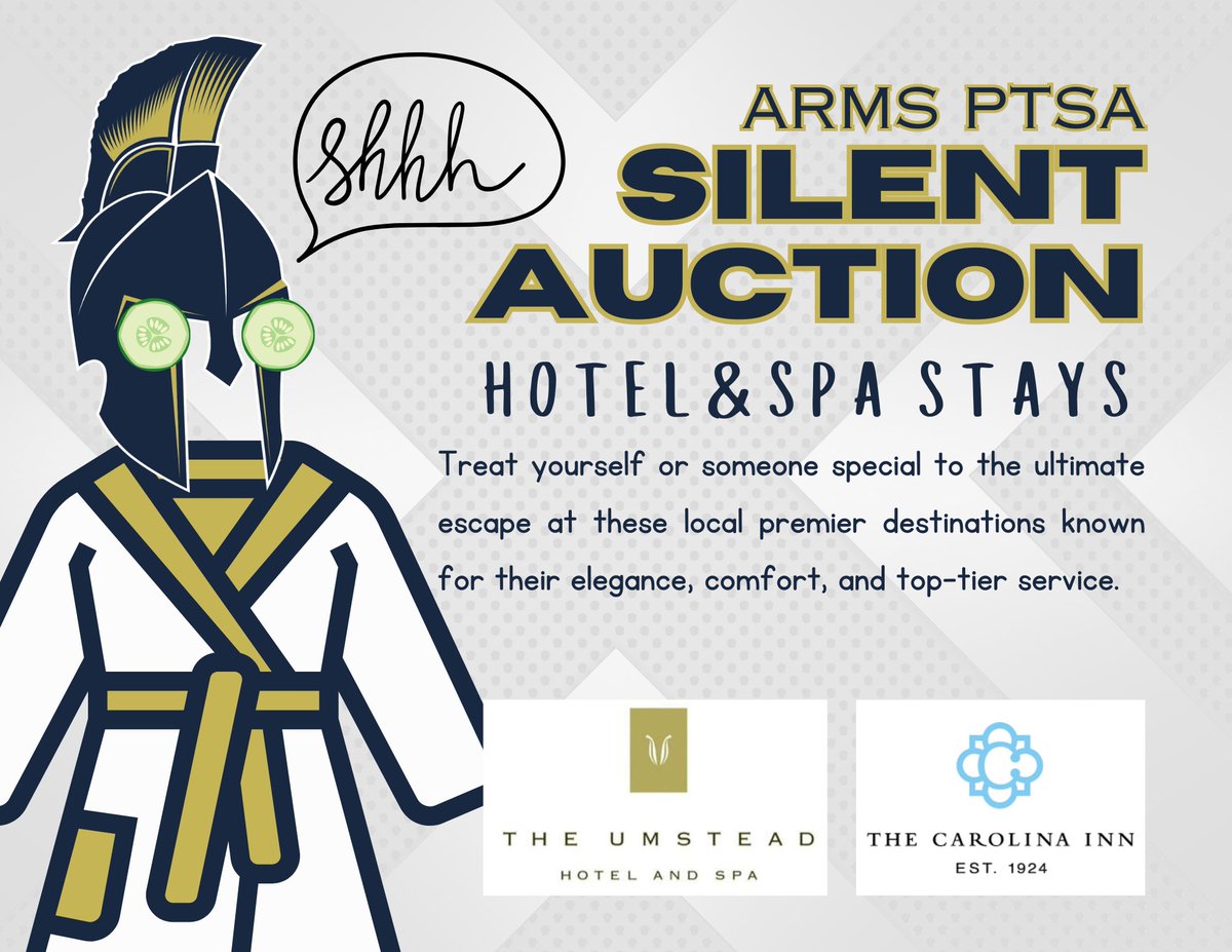 Alston Ridge Middle School PTSA (@arms_ptsa) on Twitter photo Treat Yourself While Supporting a Great Cause!
Ready for a little luxury? Our auction is live and packed with dreamy hotel stays and spa retreats you won't want to miss!
Bid now, relax later!
app.givebacks.gives/2942c8/Campaig… Treat Yourself While Supporting a Great Cause!
Ready for a little luxury? Our auction is live and packed with dreamy hotel stays and spa retreats you won't want to miss!
Bid now, relax later!
app.givebacks.gives/2942c8/Campaig…