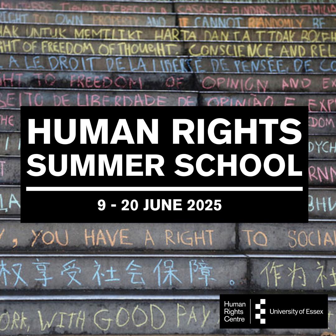 Uni of Essex Alumni (@uni_essexalumni) on Twitter photo The <a href="/EssexHRC/">Human Rights Centre</a> popular online summer school will be running from Monday 9 June to Friday 20 June.
You can gain essential skills to enhance your expertise and impact as a human rights defender or researcher.
Discover more and apply: bit.ly/4lAykj6 The <a href="/EssexHRC/">Human Rights Centre</a> popular online summer school will be running from Monday 9 June to Friday 20 June.
You can gain essential skills to enhance your expertise and impact as a human rights defender or researcher.
Discover more and apply: bit.ly/4lAykj6