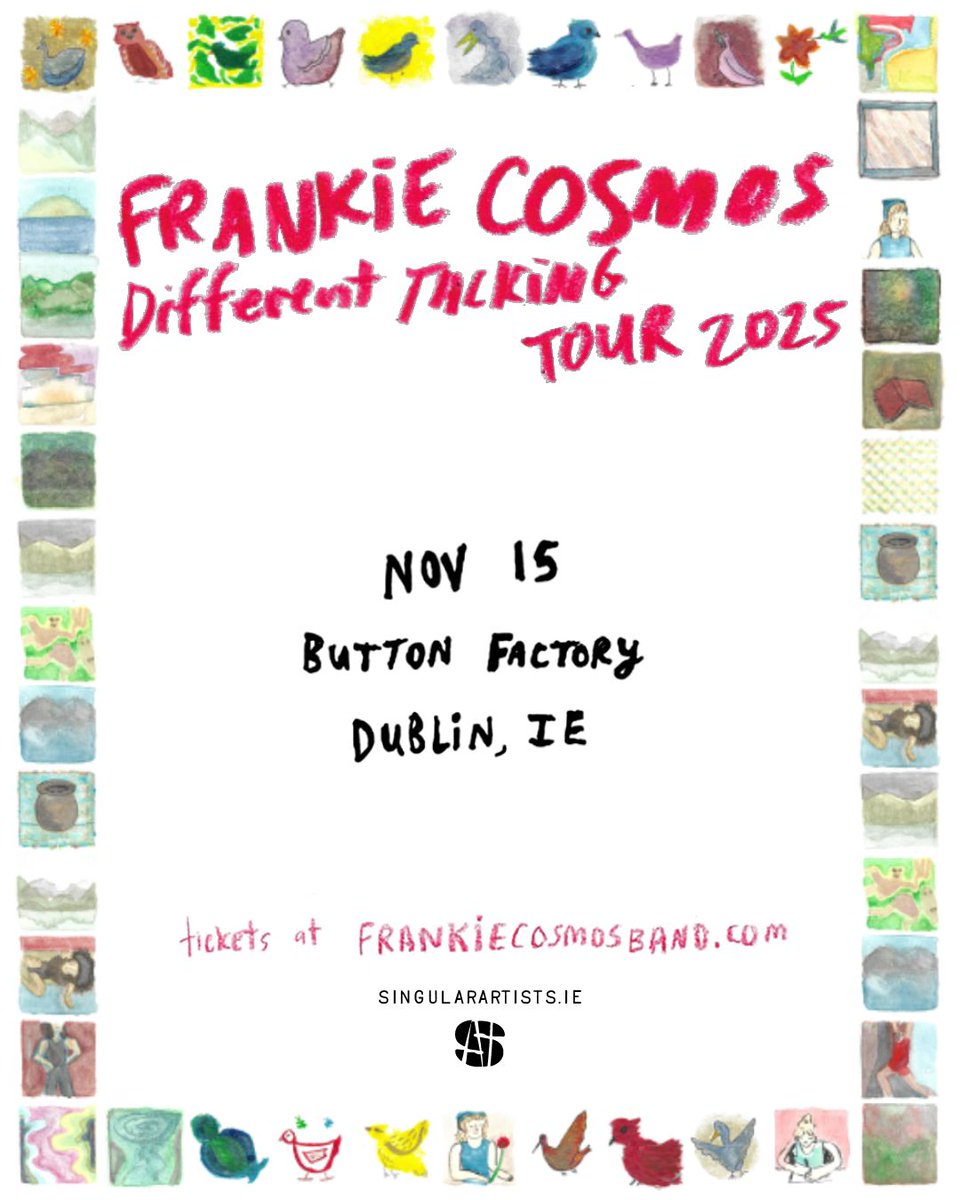 Singular Artists (@singularartists) on Twitter photo ON SALE NOW (thu 17 apr)
Tickets now live for...
<a href="/Flyteband/">Flyte</a>
<a href="/ButtonFactory22/">Button Factory</a>
Dublin : 20th Sept '25
+ <a href="/belfastEmpire/">Belfast Empire</a>
Belfast : 19th Sept '25
AND
<a href="/frankiecosmos/">frankie cosmos</a>
<a href="/ButtonFactory22/">Button Factory</a> || DUB
Saturday 15th Nov 2025
TIX + MORE INFO ⬇️
singularartists.ie ON SALE NOW (thu 17 apr)
Tickets now live for...
<a href="/Flyteband/">Flyte</a>
<a href="/ButtonFactory22/">Button Factory</a>
Dublin : 20th Sept '25
+ <a href="/belfastEmpire/">Belfast Empire</a>
Belfast : 19th Sept '25
AND
<a href="/frankiecosmos/">frankie cosmos</a>
<a href="/ButtonFactory22/">Button Factory</a> || DUB
Saturday 15th Nov 2025
TIX + MORE INFO ⬇️
singularartists.ie