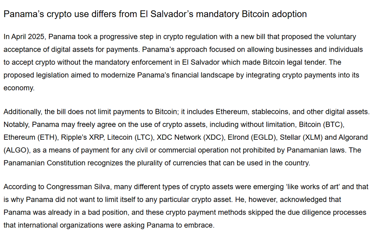 XDC_ian's tweet photo. #PANAMA city council has become the first government institution to accept #crypto #assets including $XDC $XRP $XLM $BTC $ETH $ALGO $LTC $EGLD $USDC $USDT as a means of #payment for any civil or commercial operations.

@XDC_Network_ @xdc_community @XDCFoundation @xdc_latam https://t.co/huBhh5tcLJ