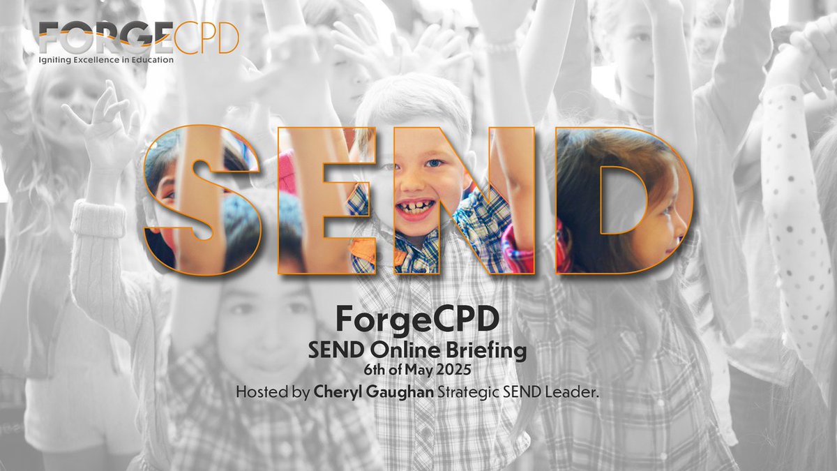 ForgeCPD (@forgecpd) on Twitter photo Our FREE SEND briefings, led by Cheryl Gaughan, continue to receive fantastic feedback!
Join us for the next online briefing on Tuesday, 6th May at 4:00 PM
Guest speakers: The <a href="/ADHDFoundation/">The Neurodiversity Charity ADHD Foundation</a> and <a href="/Bethan_Southern/">Beth Southern 🇪🇺</a> from <a href="/eal_hub/">EAL HUB</a>
Book your free place: forgecpd.com/service-page/f… Our FREE SEND briefings, led by Cheryl Gaughan, continue to receive fantastic feedback!
Join us for the next online briefing on Tuesday, 6th May at 4:00 PM
Guest speakers: The <a href="/ADHDFoundation/">The Neurodiversity Charity ADHD Foundation</a> and <a href="/Bethan_Southern/">Beth Southern 🇪🇺</a> from <a href="/eal_hub/">EAL HUB</a>
Book your free place: forgecpd.com/service-page/f…