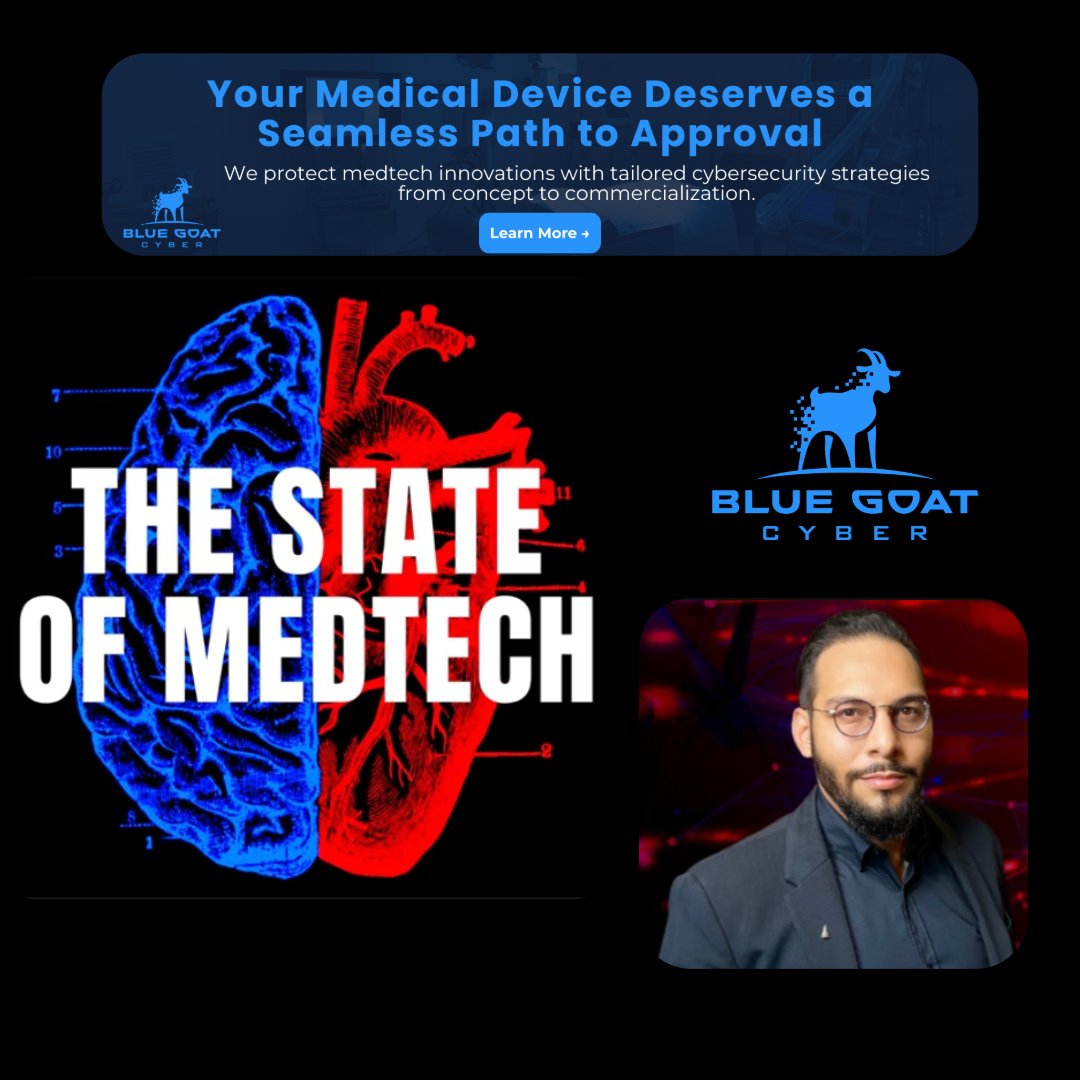 Ironracer's tweet photo. We’re proud to partner with the State of MedTech Podcast by @OmarMKhateeb.His passion for MedTech is unmatched. From founders to FDA insights, his show delivers real value.
Listen here:https://t.co/bplAqM4MqX
#MedTech #BlueGoatCyber #StateOfMedTech #MedicalDevices #DigitalHealth https://t.co/hZlQnUkYjC