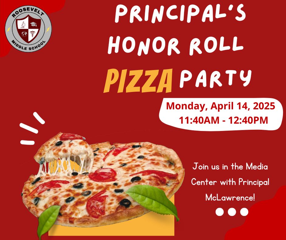 RooseveltMS_PBC's tweet photo. 📷 Big congratulations to all the students for achieving straight A's for the third quarter!  We celebrated with a pizza party hosted by Principal McLawrence. 📷 Scholars, keep up the amazing work! 📷 #RMSway #Operatinginexcellence #StraightAs #PrincipalPizzaParty https://t.co/GxAh2Kwvna