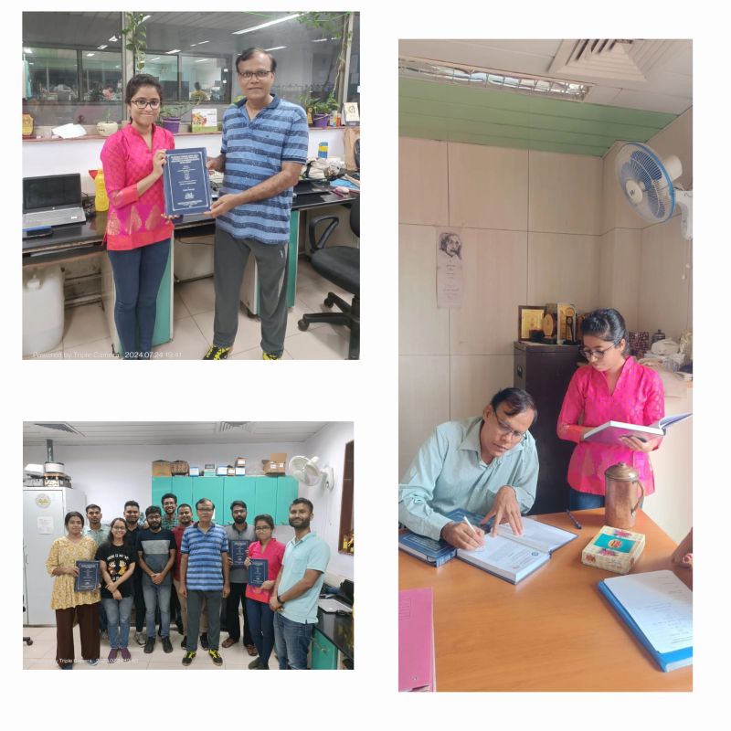 GautamPanda7's tweet photo. Arpita Banerjee and Indranil Chatterjee successfully defended their doctoral thesis after spending five and half years at CDRI. Good luck to both of them in future endeavors. Both of them worked in Medicinal Chemistry program combined with synthetic organic chemistry methodology. https://t.co/wnLi2roT92