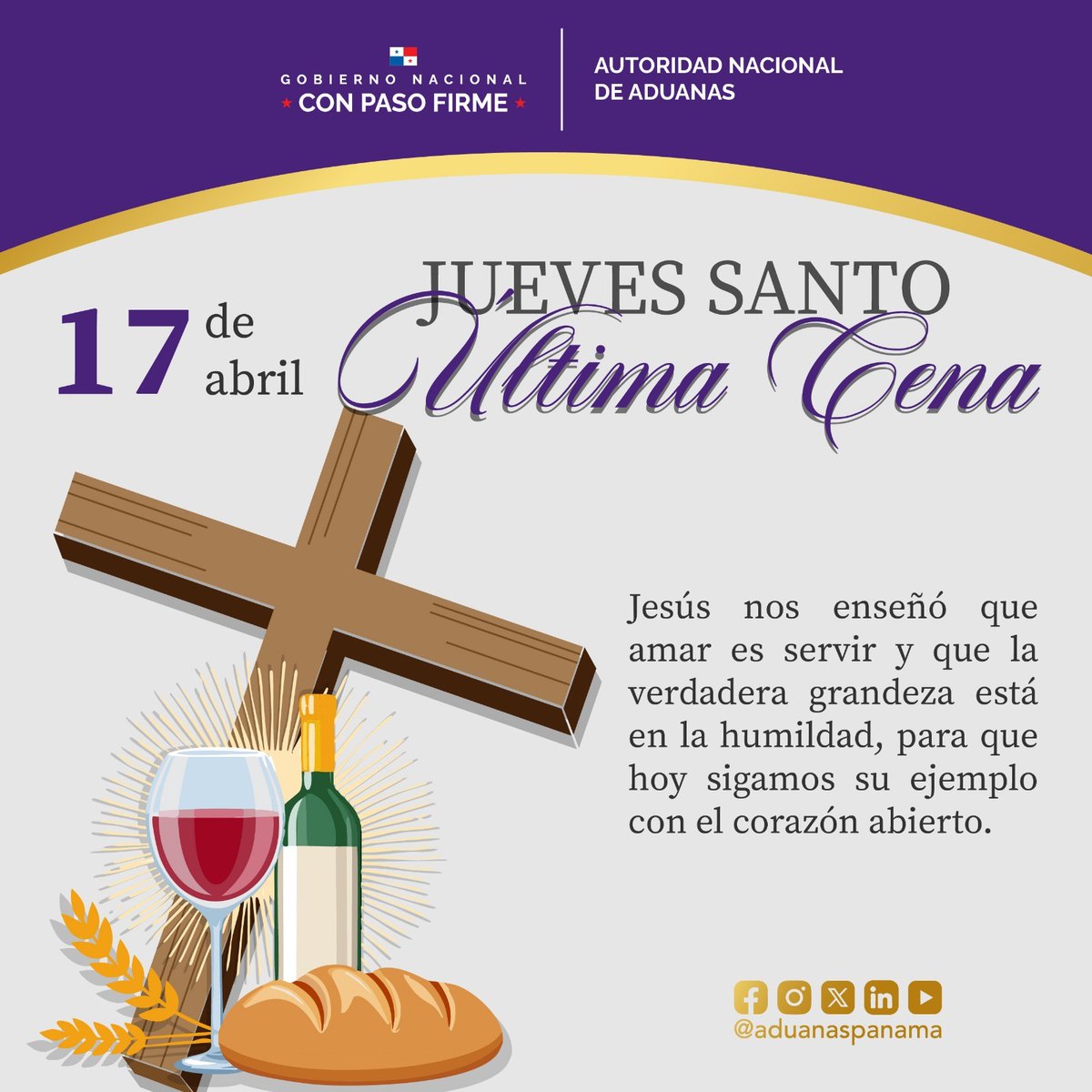 aduanaspanama's tweet image. En este periodo de Cuaresma, la Autoridad Nacional de Aduanas se hace eco del fervor religioso de los panameños, y los insta a vivir esta festividad con recogimiento y devoción cristiana.