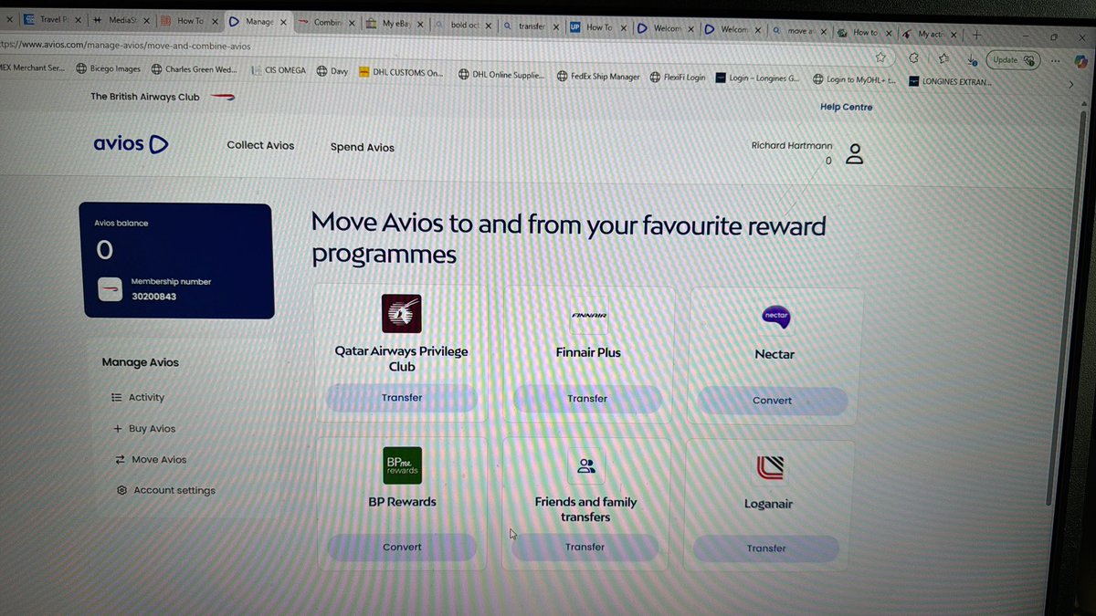 R_A_Hartmann's tweet photo. @HeadForPoints looks like the new BA club doesn’t allow transferring Avios to Aer Lingus 😭😭 is this correct? https://t.co/33aoXEWuIG