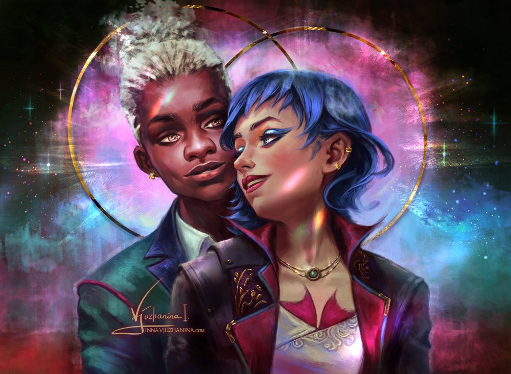 InnaVjuzhanina's tweet photo. "La pire des bénédictions" 💚💙

#Arcane #ArcaneSeason2 #Ekko #Jinx https://t.co/6VPznNU55v