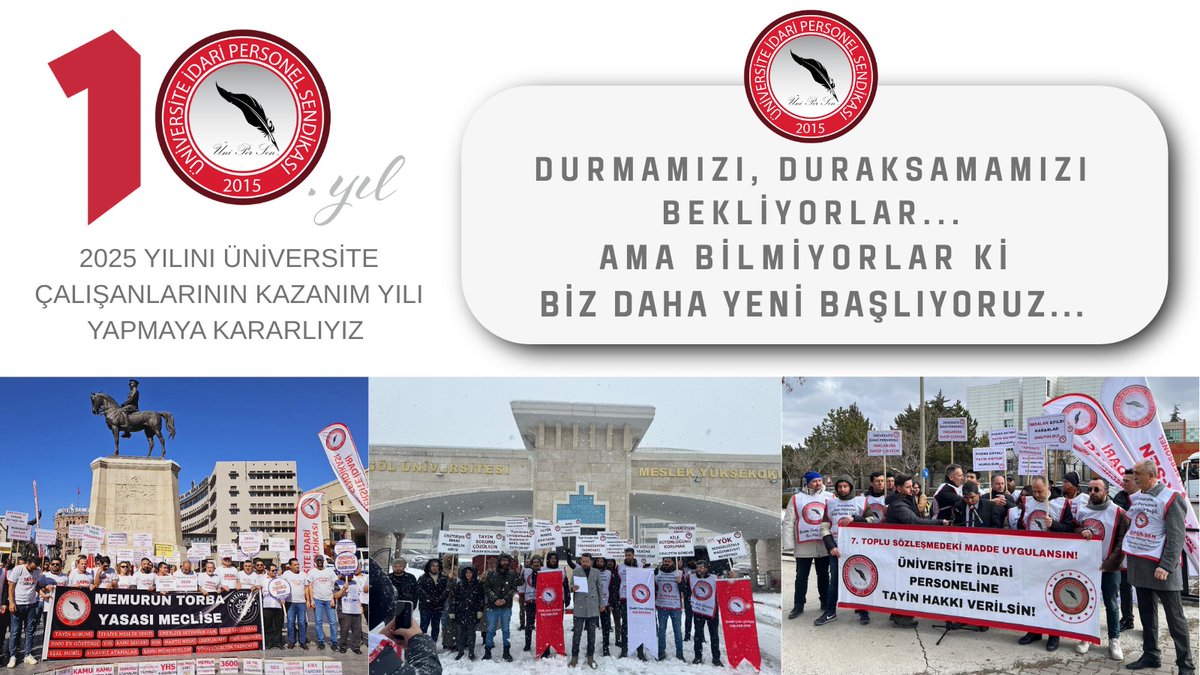 📢📢Üniversite İdari Personel Sendika’mız 10 yaşında! 🥳 Hep Birlikte Omuz Omuza Daha Nice Yıllara...💪