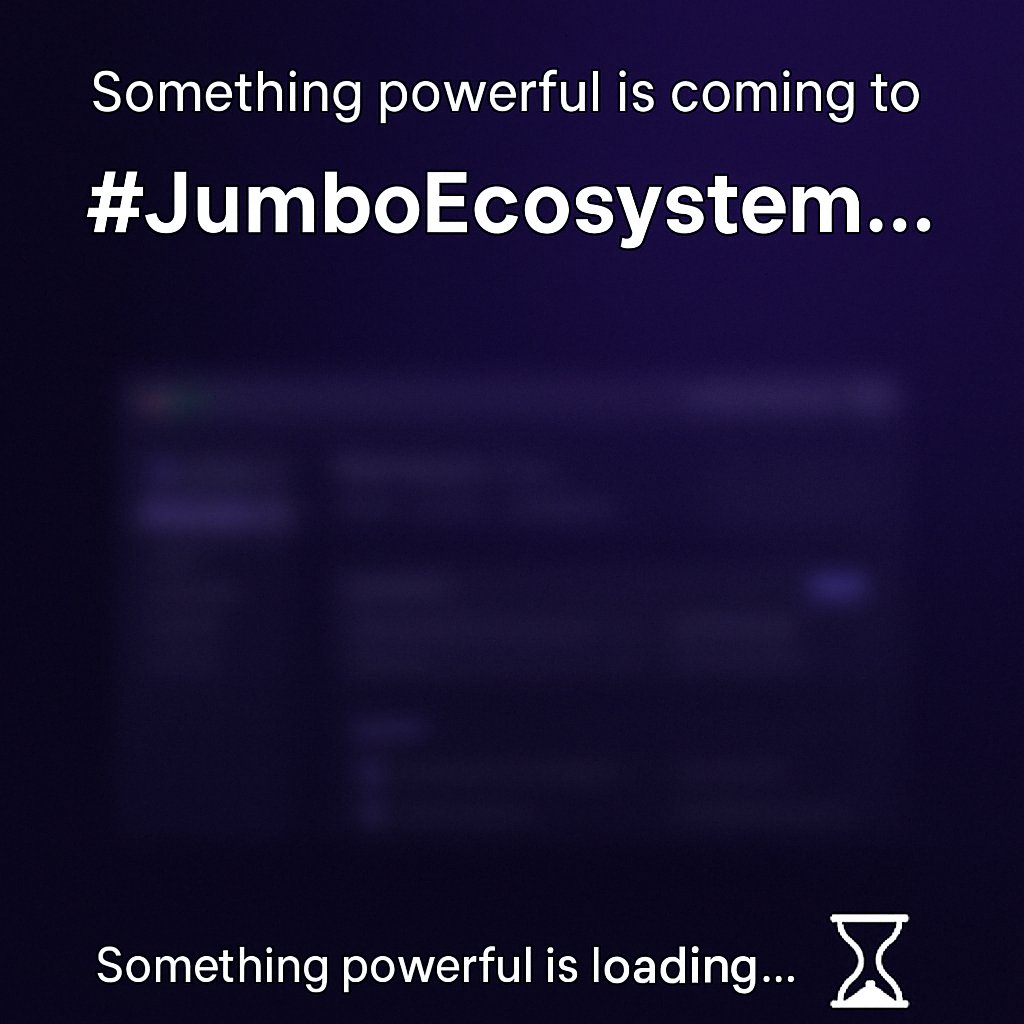 Jumboblockchain's tweet photo. Something powerful is coming to the #JumboEcosystem...
Weโre launching a set of new tools designed to supercharge:
โ๏ธ Builders
๐ Enterprises
๐ฎ Web3 creators
Can you guess what weโre building? ๐
(Hint: It's something that will change how you interact with Jumbo ๐)
Reply with your guess โจ๏ธ
Top 3 closest answers get a surprise ๐
Early access ๐จโ๐ฌ
Exclusive Discord role ๐ฃ
Ecosystem spotlight ๐ง
#BuildOnJumbo #EcosystemGrowth #Web3Tools #BlockchainInnovation #ProofOfNexus