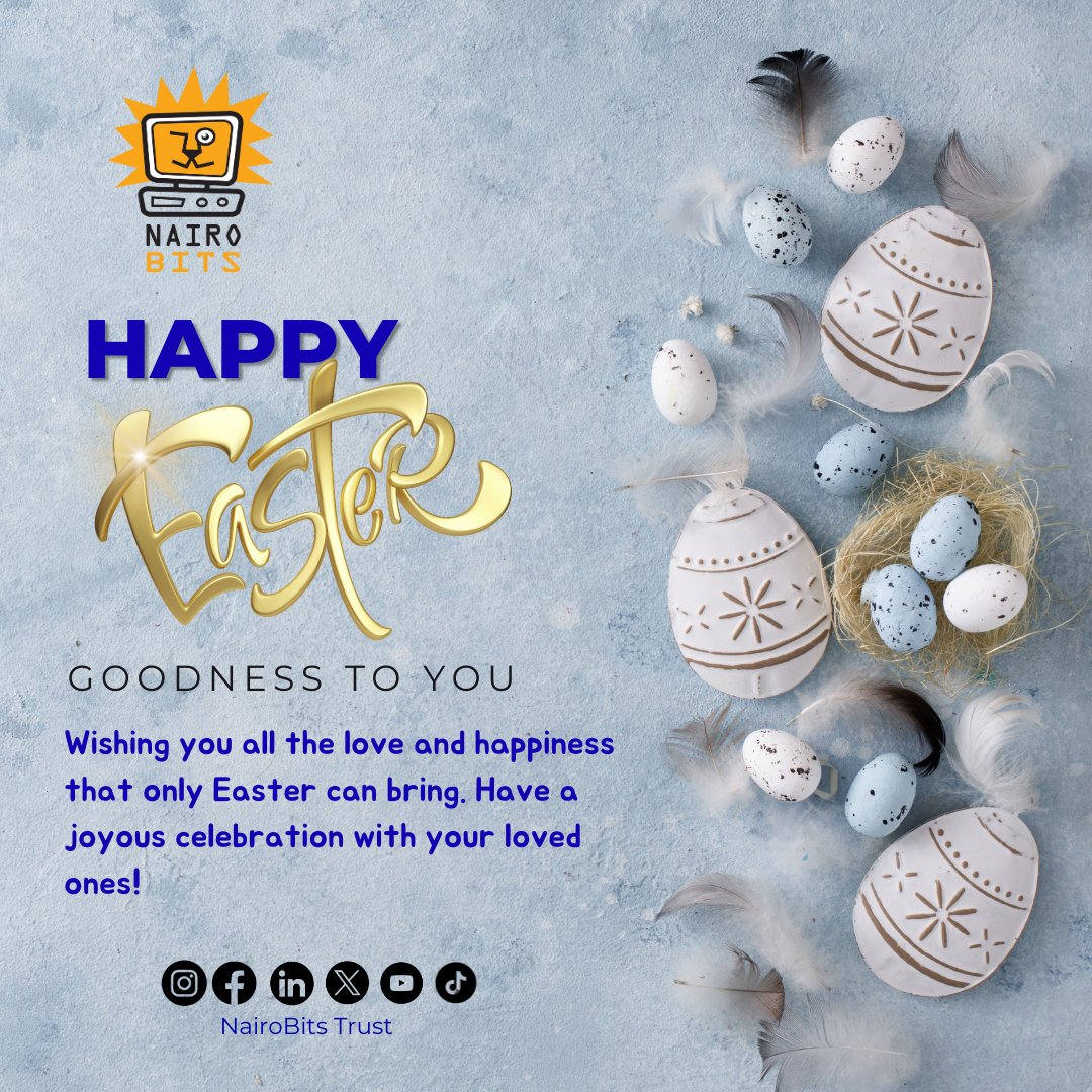 NairoBits Trust (@nairobitstrust) on Twitter photo Happy Easter from all of us at <a href="/NairoBitsTrust/">NairoBits Trust</a>!
Help us spread the holiday love by supporting the #InnTech2025 campaign. Together, we can create classrooms where potential turns into purpose.
Donate
every.org/nairobits/f/gi…
PayPal: Nairobits Trust
Paybill: 512894 Acc: Your Name Happy Easter from all of us at <a href="/NairoBitsTrust/">NairoBits Trust</a>!
Help us spread the holiday love by supporting the #InnTech2025 campaign. Together, we can create classrooms where potential turns into purpose.
Donate
every.org/nairobits/f/gi…
PayPal: Nairobits Trust
Paybill: 512894 Acc: Your Name