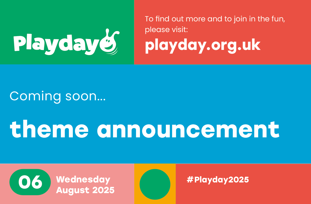 Keep your eyes on our socials and website for news about the Playday 2025 theme 👀 

#Playday2025 <a href="/playboard_/">PlayBoard NI</a> <a href="/PlayScotland/">Play Scotland</a> <a href="/PlayEngland/">Play England</a> <a href="/PlayWales/">Play Wales</a> <a href="/ChwaraeCymru/">Chwarae Cymru</a>