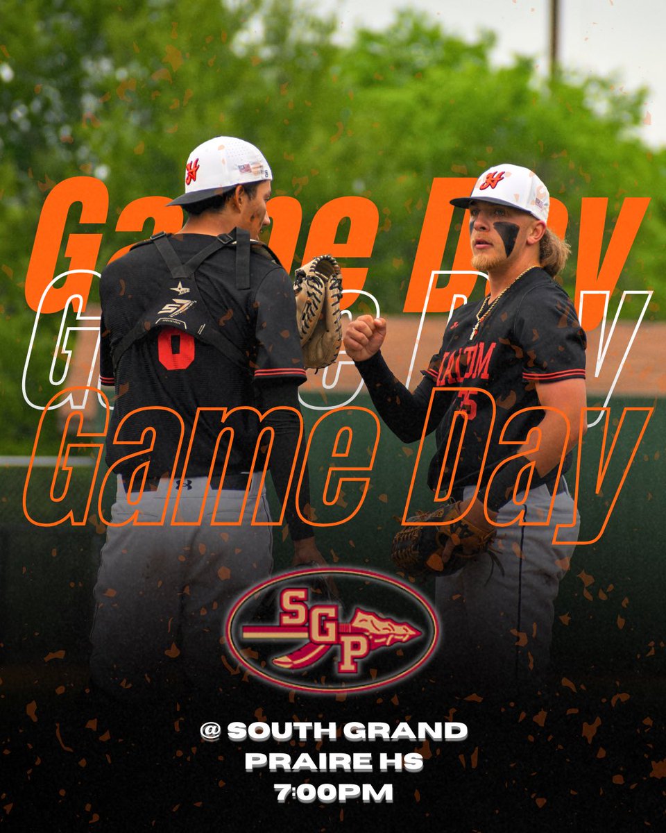 🚨ITS GAMEDAY 🚨

Join us tonight as Varsity takes on SGP

📍South Grand Prairie HS
⏰ 7:00PM