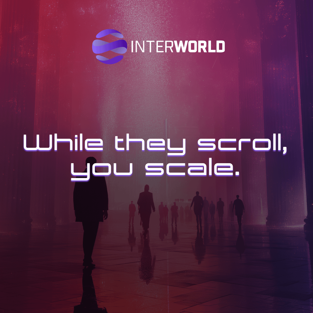 interworld_io's tweet photo. InterWorld isn’t loud. It’s inevitable. 🗣️

While others post, you build. While they scroll, you scale. https://t.co/eBOM9KAKT4