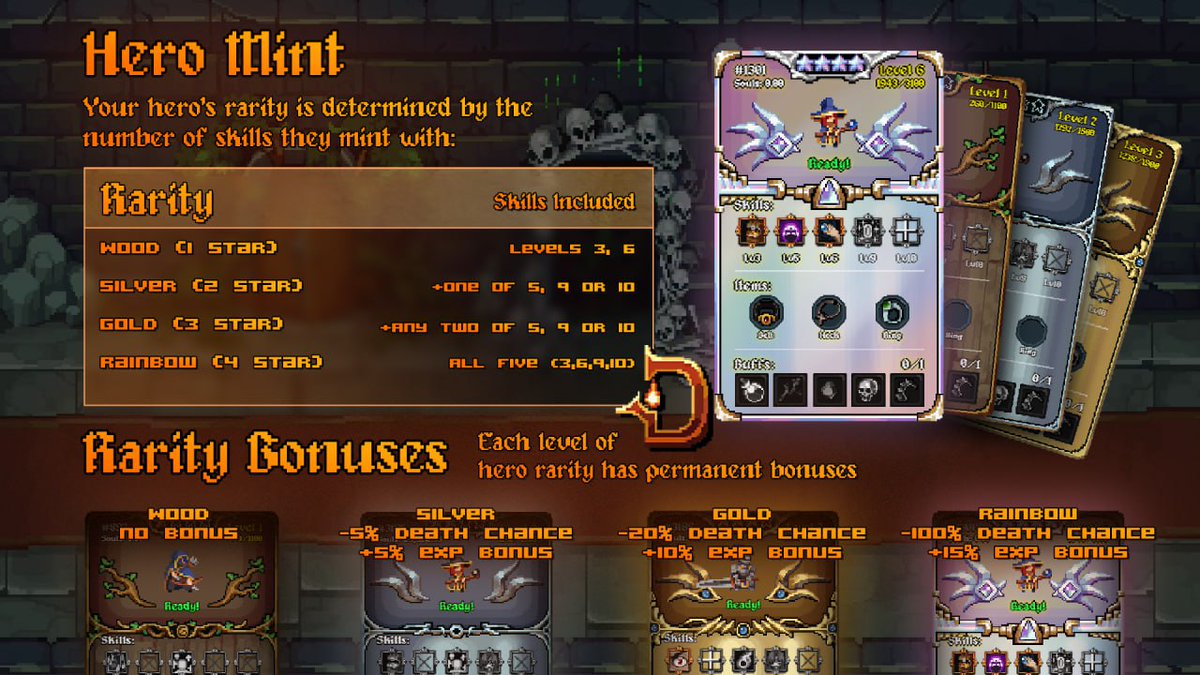 The bells are ringing for fallen Heroes and soon for our last deploy. 

The Tavern opens and Heroes mint begins in 1 hour.

20,000 Heroes for $50 USDC. The first 10,000 have 2x the chance to mint as rare.

Remember, 4 star Rainbows are invincible. They can never die.