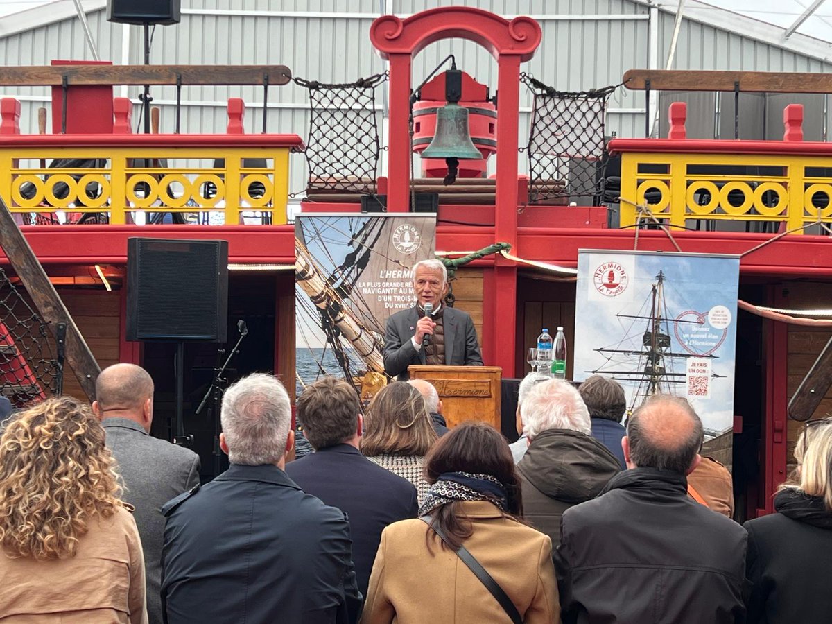Sauvons l’Hermione  ! ⚓️

La réplique de la célèbre frégate de La Fayette, véritable pan du patrimoine maritime français, symbole de l’amitié franco-américaine, est un trésor national.

En cale sèche depuis 4 ans à #Anglet, elle a besoin de nous pour reprendre la mer.

Le <a href="/medef/">Mouvement des Entreprises de France</a>