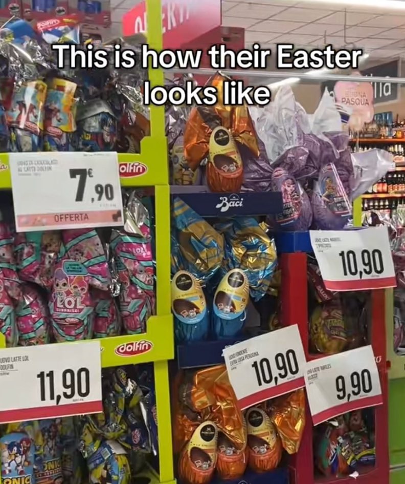 non ho capito???

all’estero non esistono le uova di Pasqua???