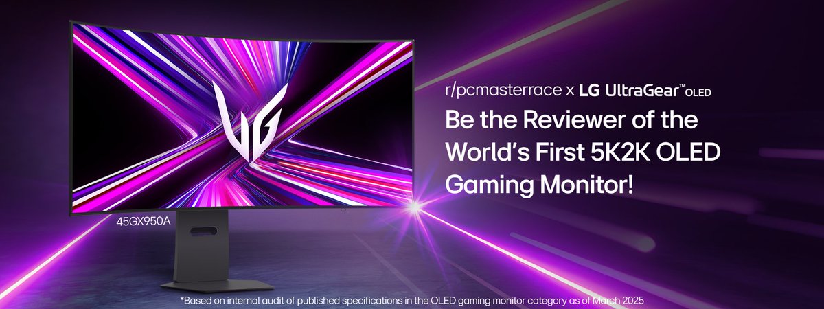 We’ve teamed up with <a href="/OfficialPCMR/">PCMR</a> for a Reddit-exclusive GX9 experience! 🚀

Do you want to try 45" 5K2K OLED Gaming Monitor experience? Don't miss out!
👉reddit.com/r/pcmasterrace…