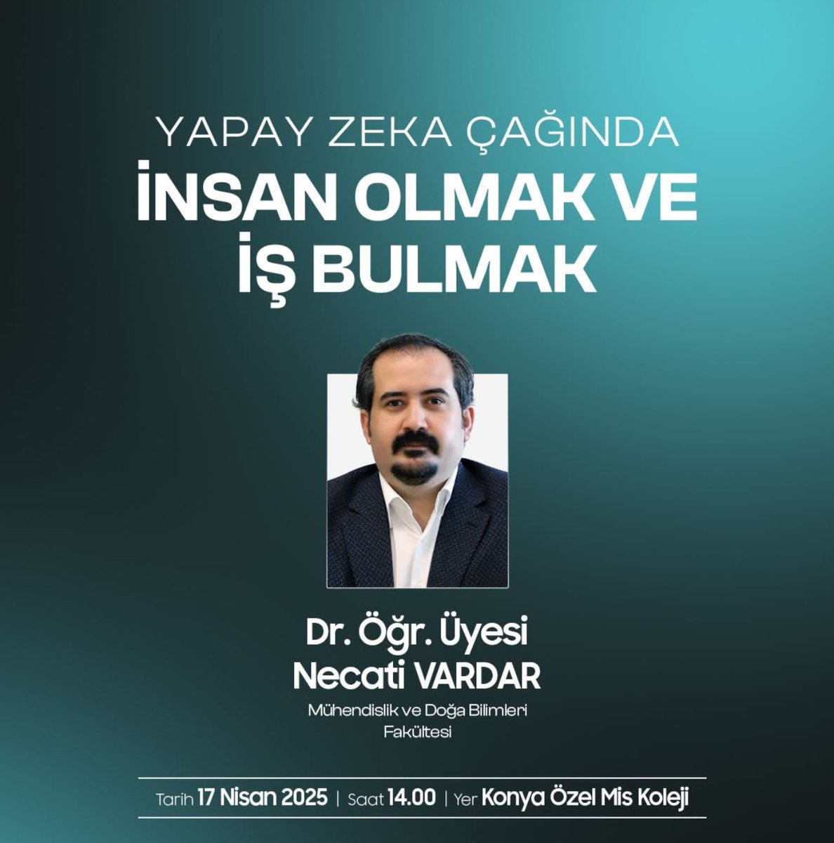 necati_vardar's tweet photo. “Yapay Zeka Çağında İnsan Olmak ve İş Bulmak” başlıklı konuşmamızı bugün Konya Özel Mis Koleji’nde gerçekleştirdik. https://t.co/feih1jnBS1