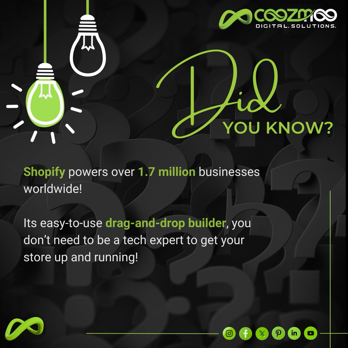 CoozmooDigital's tweet image. With over 100 free and premium themes available, Shopify allows you to create a unique shopping experience tailored to your brand.

#ShopifyDevelopment #EcommerceDesign #ShopifySolutions #DidYouKnow #ShopifyExperts #OnlineBusinessTips #coozmoodigitalsolutions