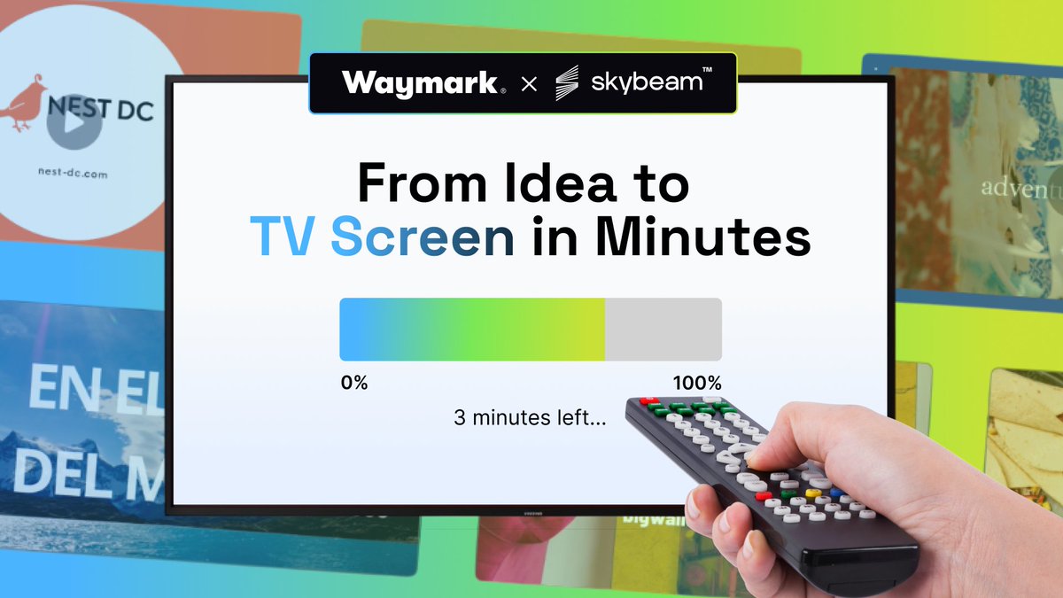 🔥 Hot take: TV advertising should be as easy as posting on social media, but with better results. 

And now it is. 

Waymark x <a href="/Skybeam_TV_Ads/">Skybeam</a>

skybeam.io